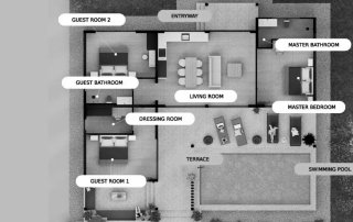 Villa floor plan, 3 bedrooms in Dolce Vita No. 11006